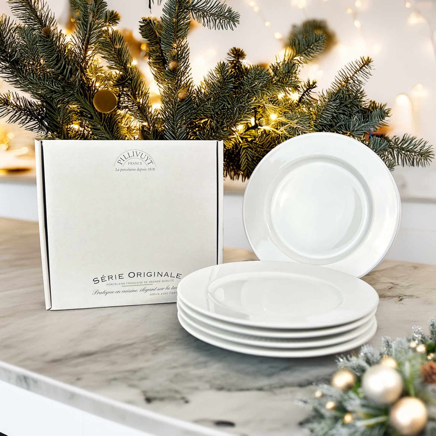 Coffret de 4 assiettes plates Sancerre *
