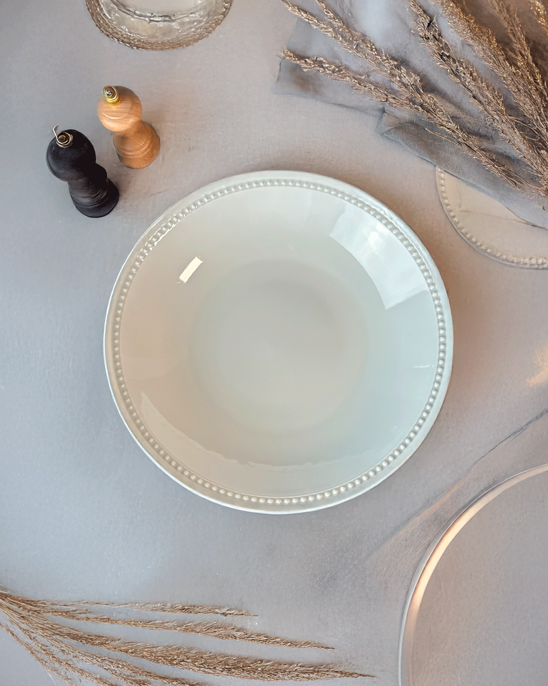Plat rond Beaded *