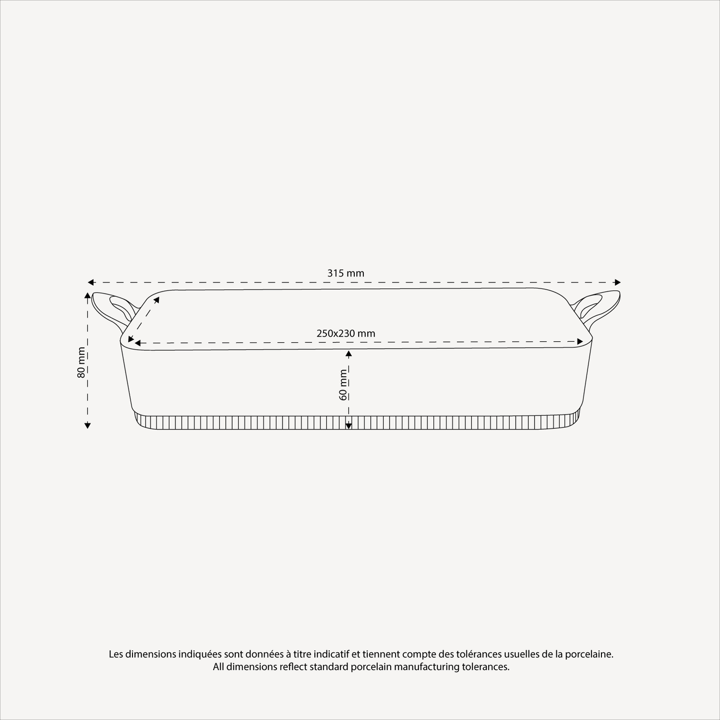 Plat à four rectangulaire Toulouse *