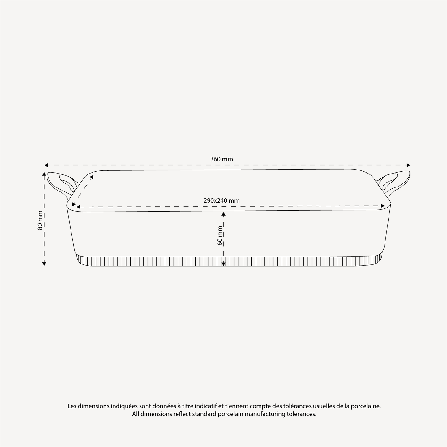 Plat à four rectangulaire Toulouse *