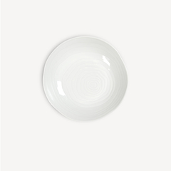 Assiette creuse en porcelaine design Teck -par 2