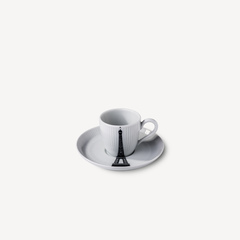 Tasse café et soucoupe Tour Eiffel, Ville de Paris - par 2